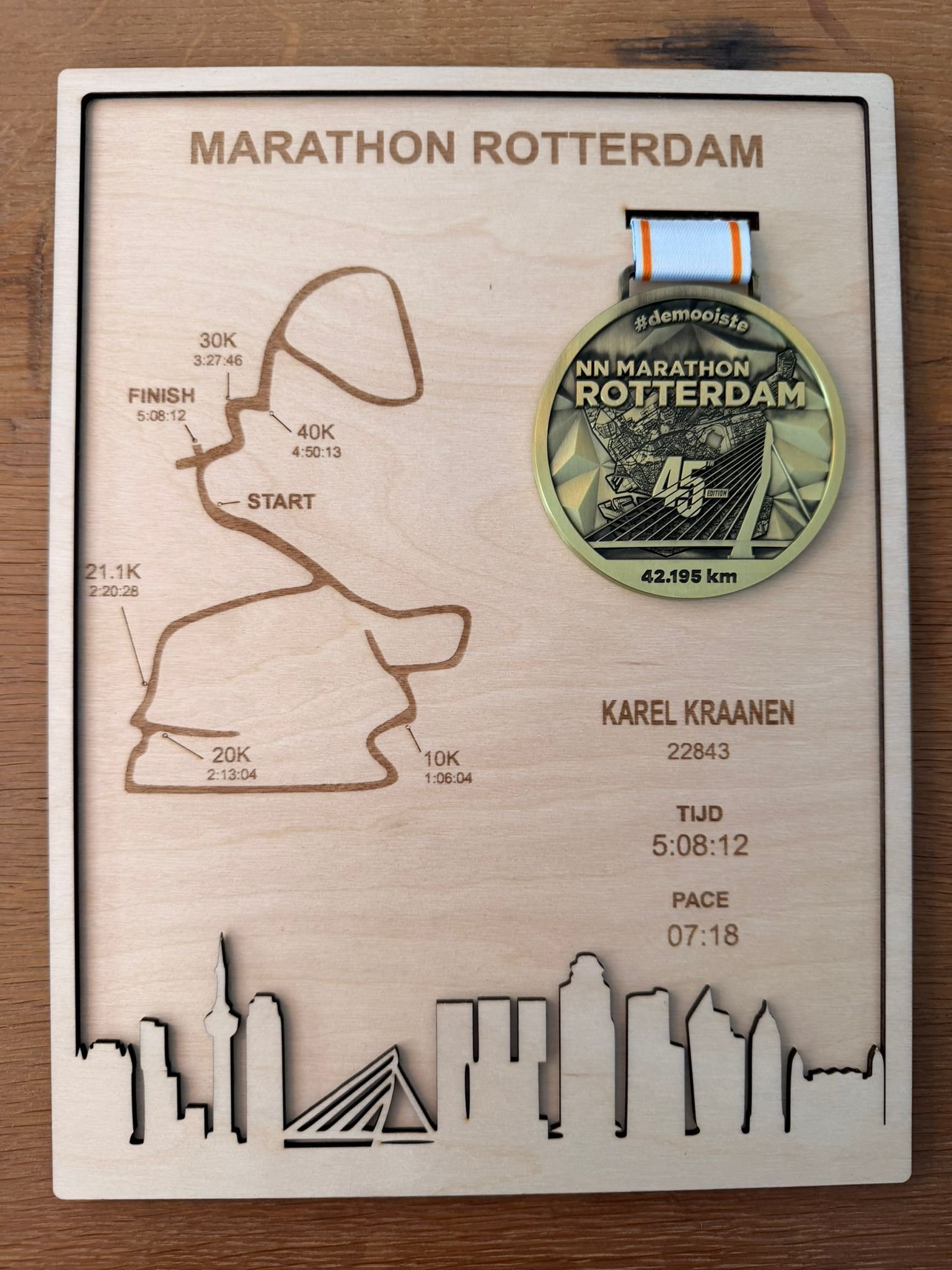 Medaillehouder marathon Rotterdam - Afbeelding 1