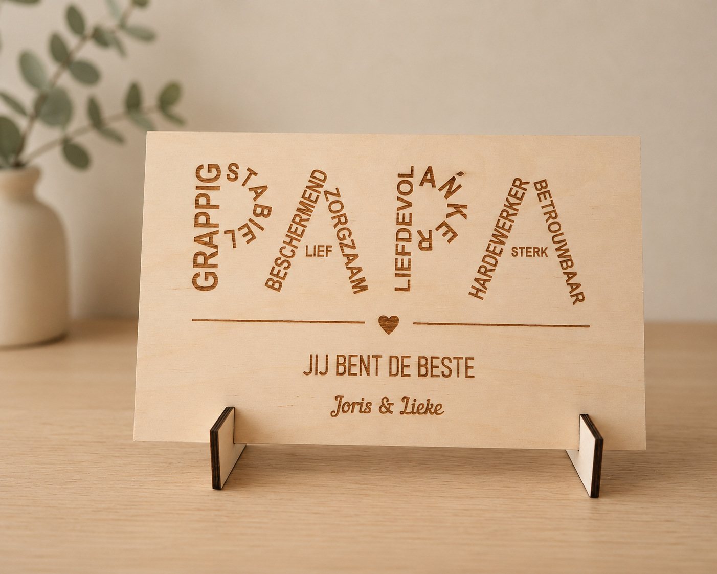 Houten woordbord - Afbeelding 1