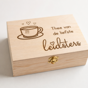 Houten theedoos cadeau