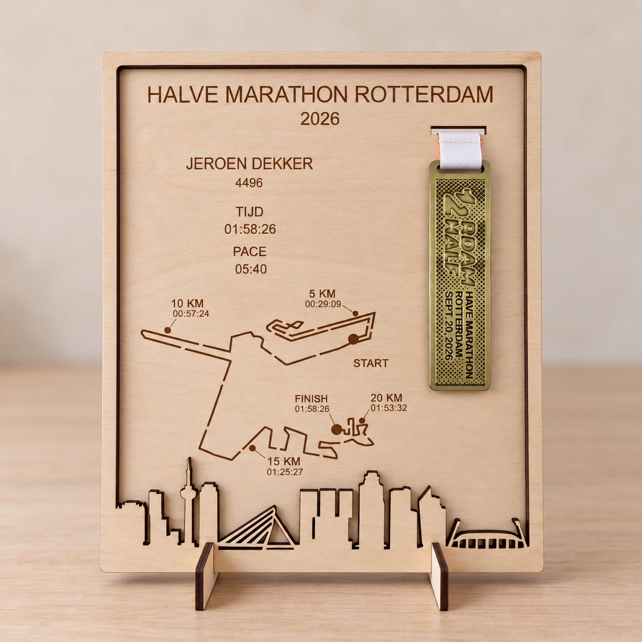 Medaillehouder halve marathon Rotterdam - Afbeelding 1
